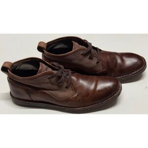 John Varvatos USA Mens Brown Leather Canvas Chukka Boots 10M Hipseter